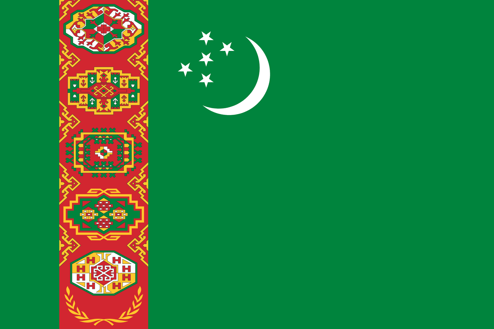 Turkmenistan Flag - Fabplaces 